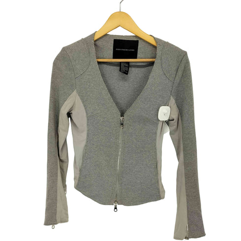 ダブルスタンダードクロージング DOUBLE STANDARD CLOTHING 素材切替 ジップアップ Vネックジャケット メンズ US:36